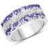 2.05 Carat Genuine Tanzanite and White Topaz .925 Sterling Silver Ring by Bids.com