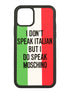 Moschino Unisex Iphone 11 Pro Italian Slogan Cover by Luosophy