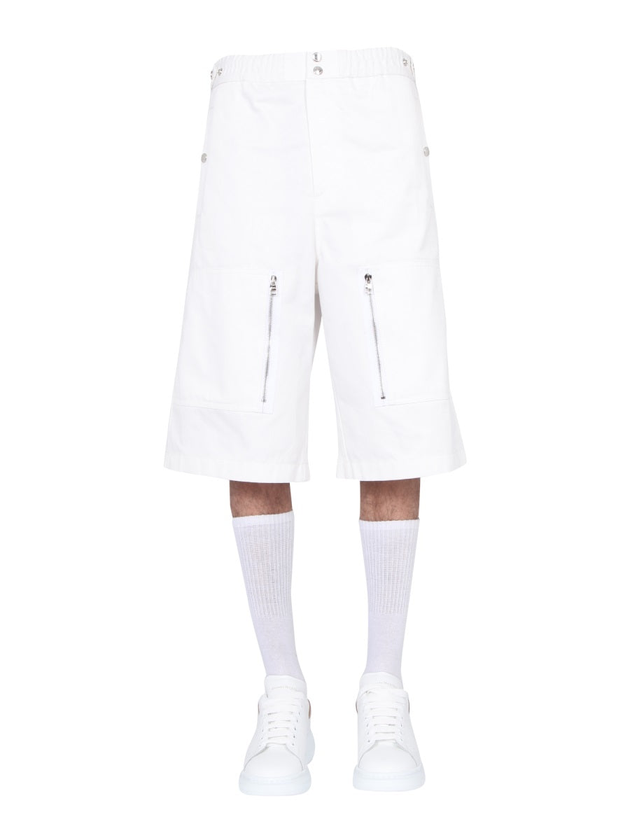 Alexander Mcqueen Men Japanese Gabardine Shorts by Luosophy