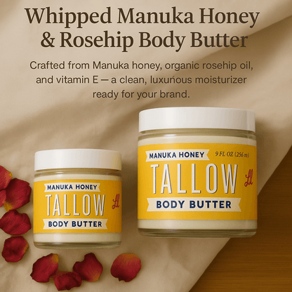Manuka Honey + Rosehip Tallow Body Butter – Deeply Nourishing &amp; Repairing Natural Skincare by Lady May Tallow