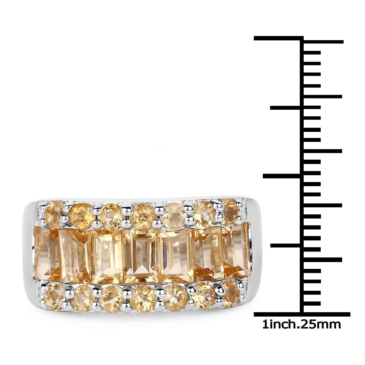 3.08 Carat Genuine Citrine .925 Sterling Silver Ring by Bids.com