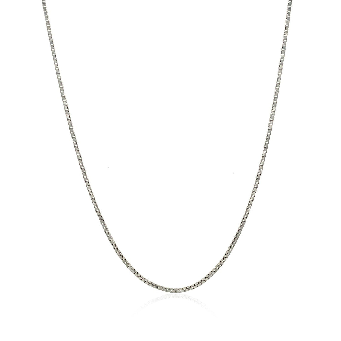 14k White Gold Classic Box Chain 1.0mm by Bids.com