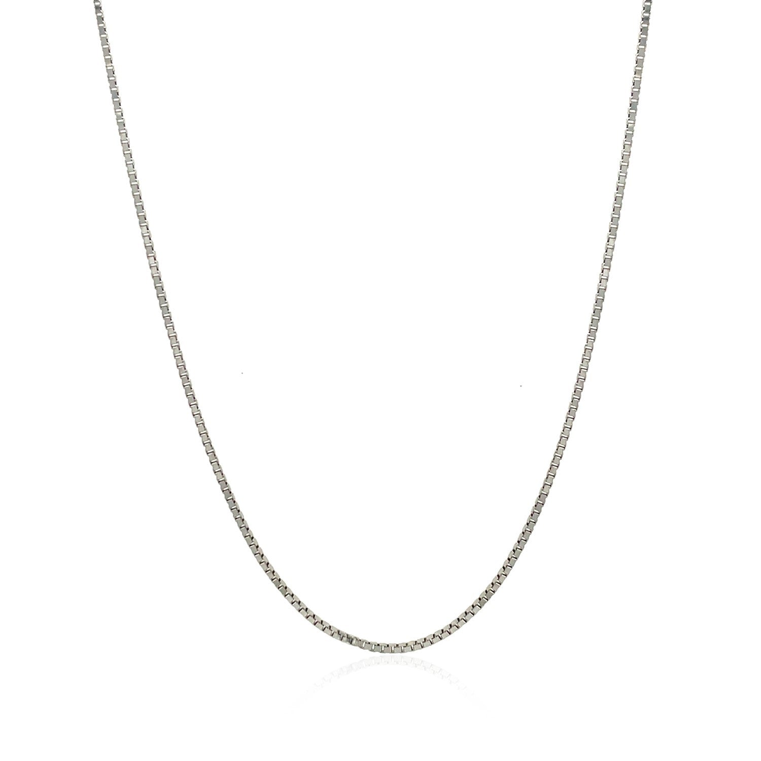 14k White Gold Classic Box Chain 1.0mm by Bids.com