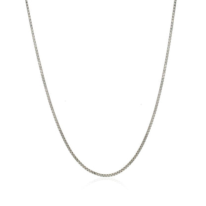 14k White Gold Classic Box Chain 1.0mm by Bids.com