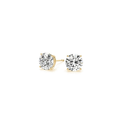 1 1/2 cttw Certified IGI Lab Grown Round Diamond Stud Earrings 14k Yellow Gold (G/VS2) by Bids.com