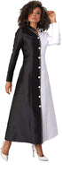 Plus Size Satin Cassock Robe with Rhinestone Embellishments - 4804W by Tally Taylor