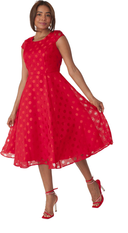 Polka Dot Dress Set with Jacket -4818 by Tally Taylor