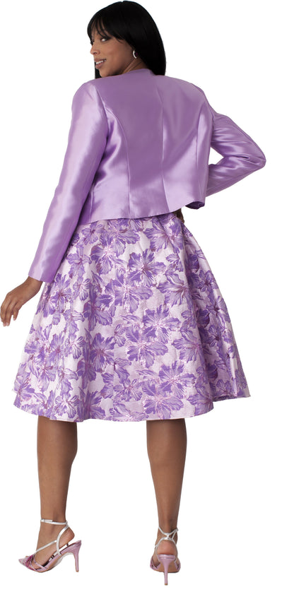 Plus Size Floral Brocade Church Dress with Jacket- 4819W by Tally Taylor