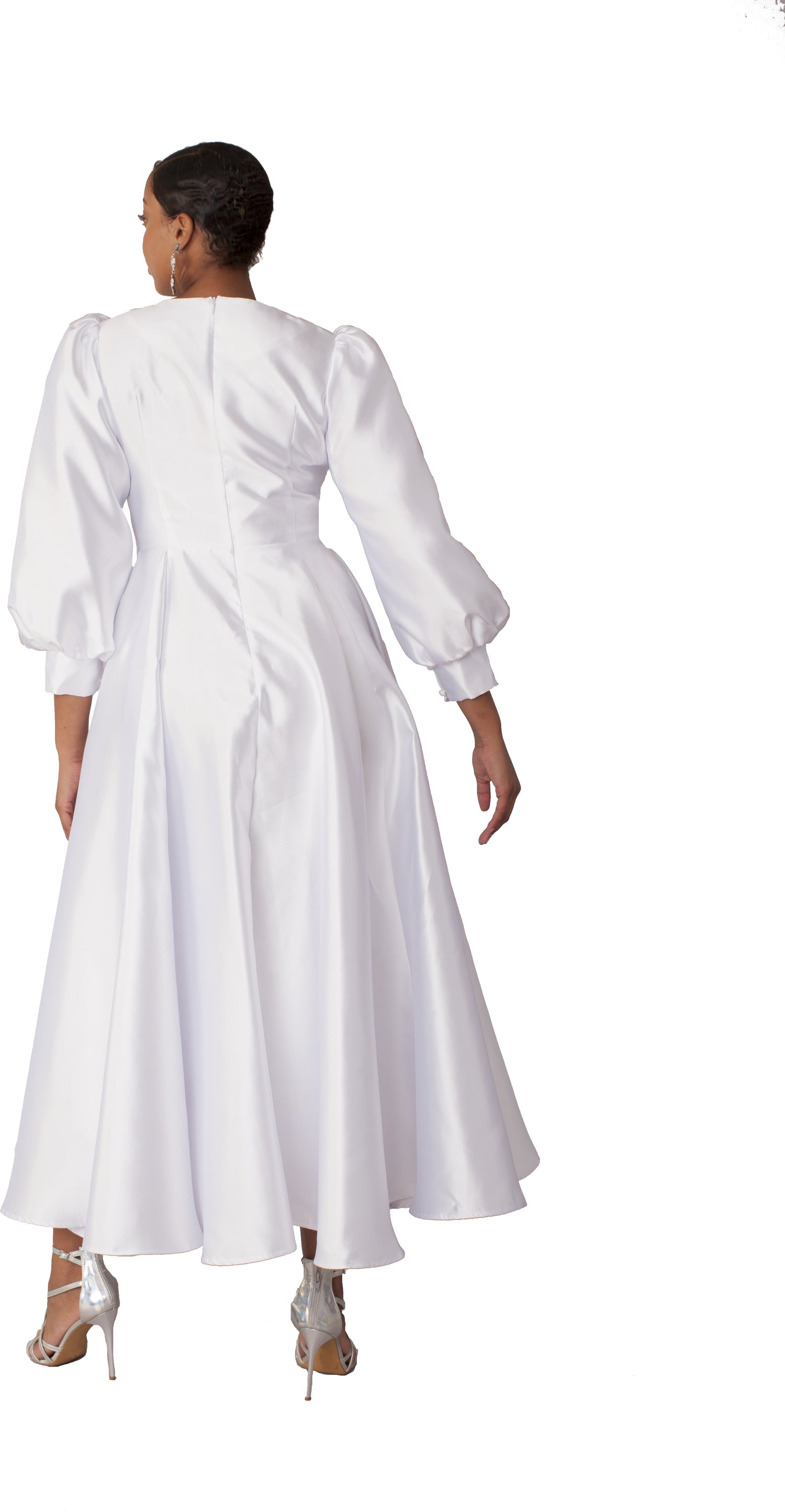 Plus Size Elegant Long Dress with Bishop Sleeves - 4820W by Tally Taylor