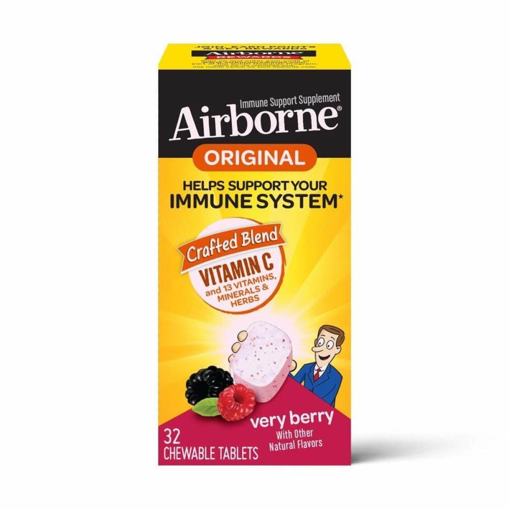 Airborne Kids Immune Support Chewable Tablets, Very Berry, 32 Tablets Per Box by Pasteur Pharmacy