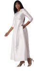 Plus Size 3/4 Sleeve Rhinestone Embellished Church Dress- 4826W by Tally Taylor