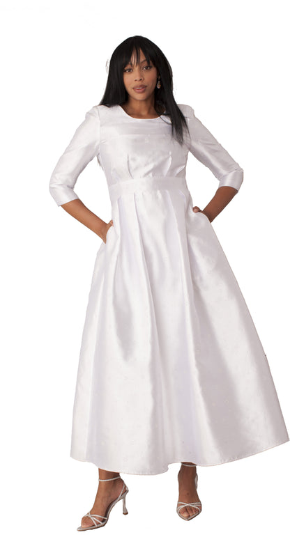 Plus Size 3/4 Sleeve Rhinestone Embellished Church Dress- 4826W by Tally Taylor