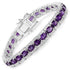 12.18 Carat Genuine Amethyst .925 Sterling Silver Bracelet by Bids.com