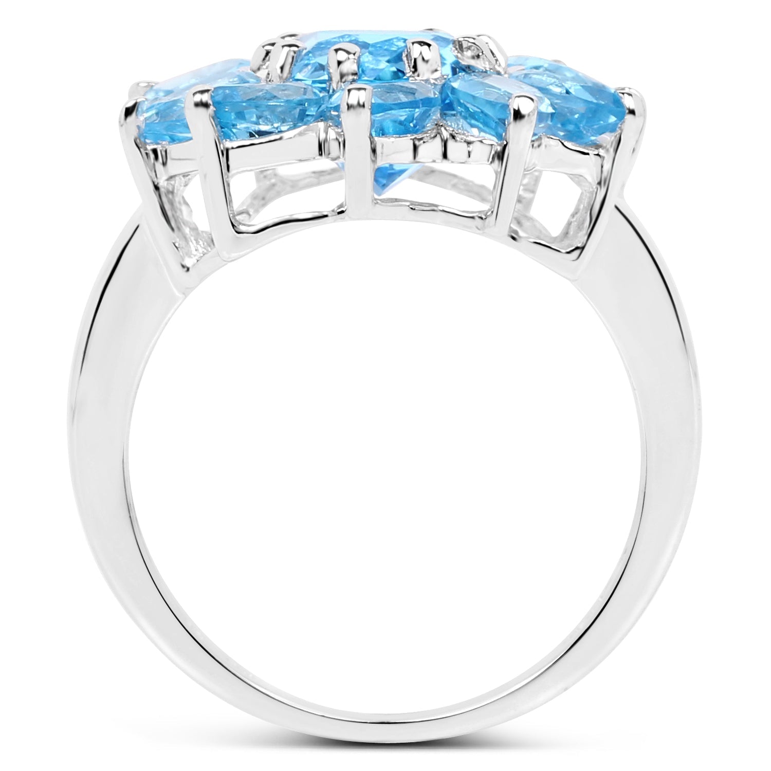 6.35 Carat Genuine Swiss Blue Topaz .925 Sterling Silver Ring by Bids.com
