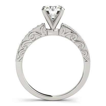 14k White Gold Antique Style Diamond Engagement Ring (1 1/8 cttw) by Bids.com