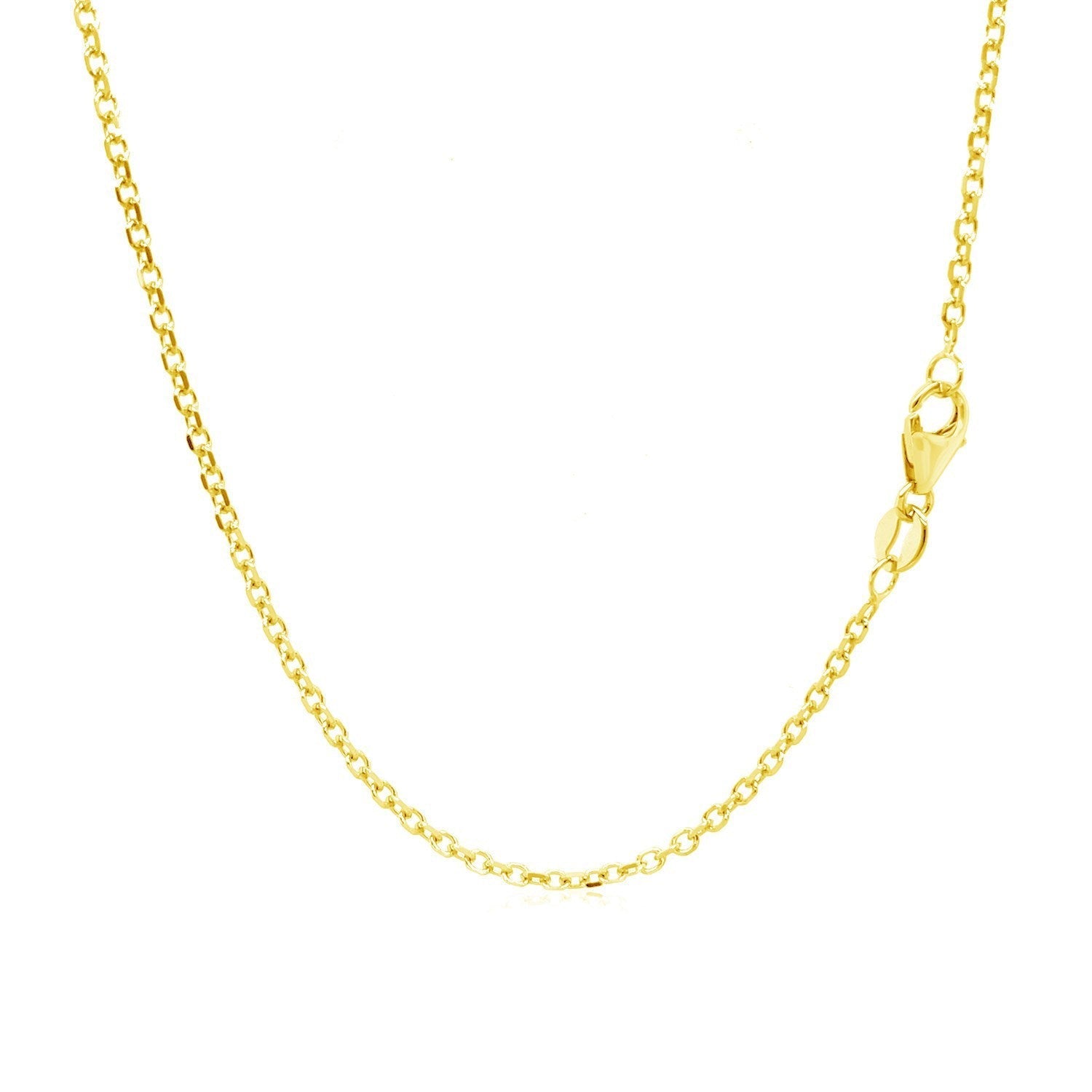 14k Yellow Gold Adjustable Cable Chain 1.5mm  DestGlow