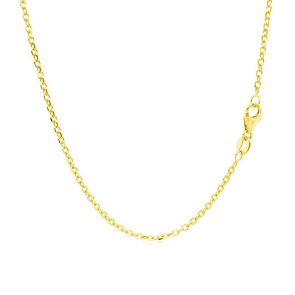 14k Yellow Gold Adjustable Cable Chain 1.5mm  DestGlow