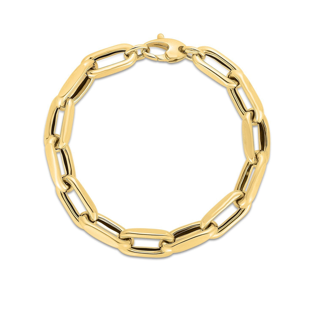 14k Yellow Gold French Cable Link Bracelet (9.00 mm) by Bids.com