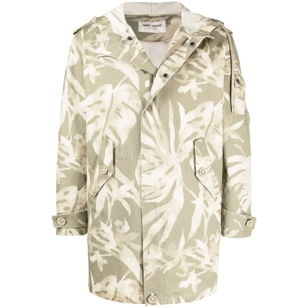 Saint Laurent Green Coats - Parkas Men by Luosophy