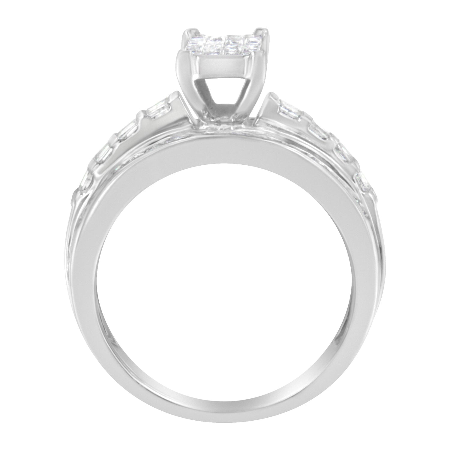 10KT White Gold Diamond Composite Ring (1 cttw, H-I Color, SI2-I1 Clarity) by Bids.com