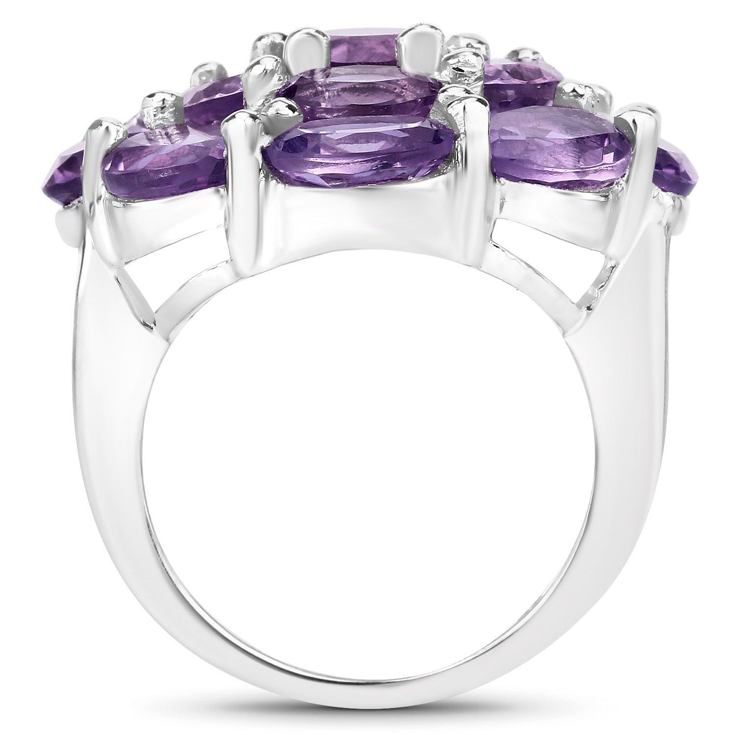 9.28 Carat Genuine Amethyst .925 Sterling Silver Ring by Bids.com