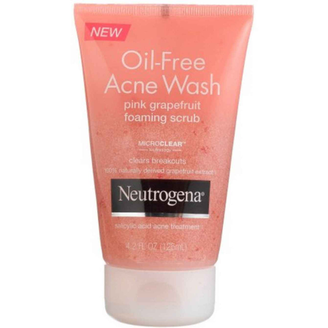 Neutrogena Acne Wash, Pink Grapefruit, Foaming Scrub, Oil Free 4.2 Fl Oz