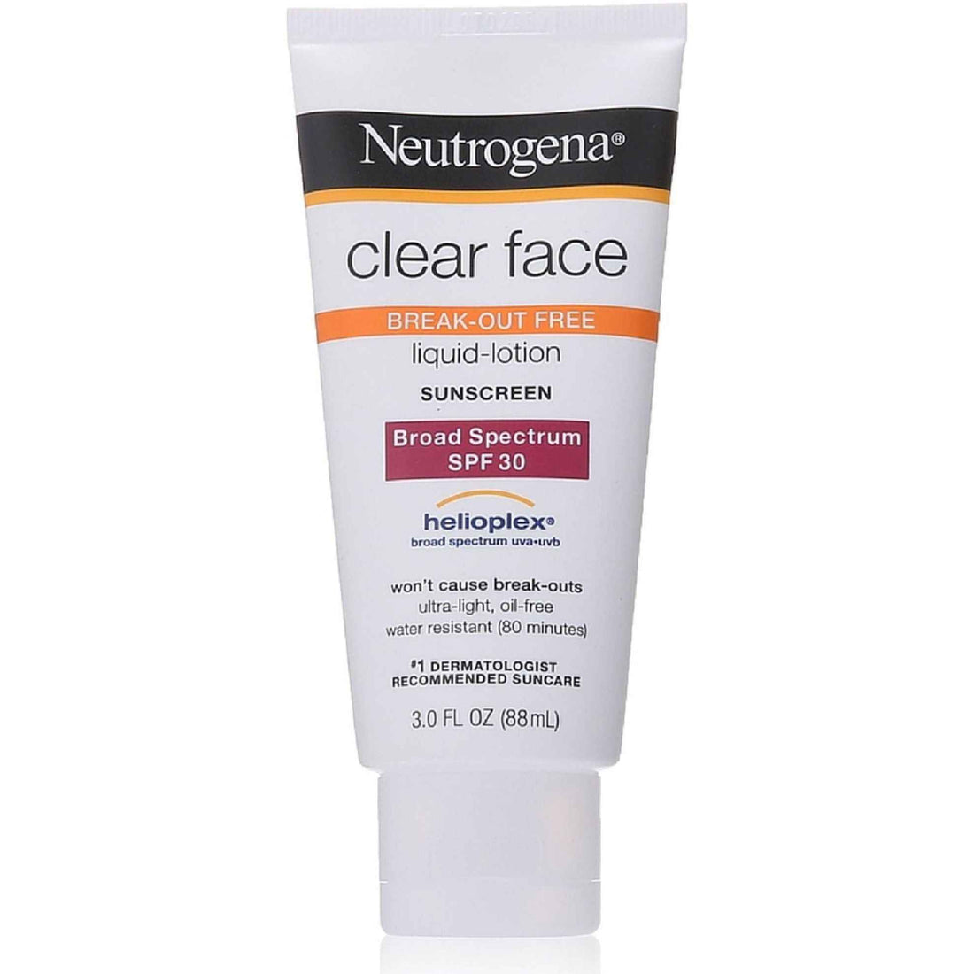 Neutrogena Clear Face Break-Out Free Liquid Lotion Sunscreen With Broad Spectrum SPF 30 - 88ml