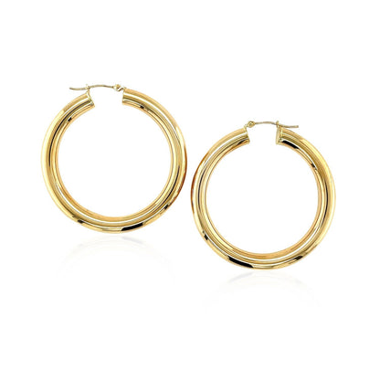 14k Yellow Gold Polished Hoop Earrings (40 mm) by Bids.com