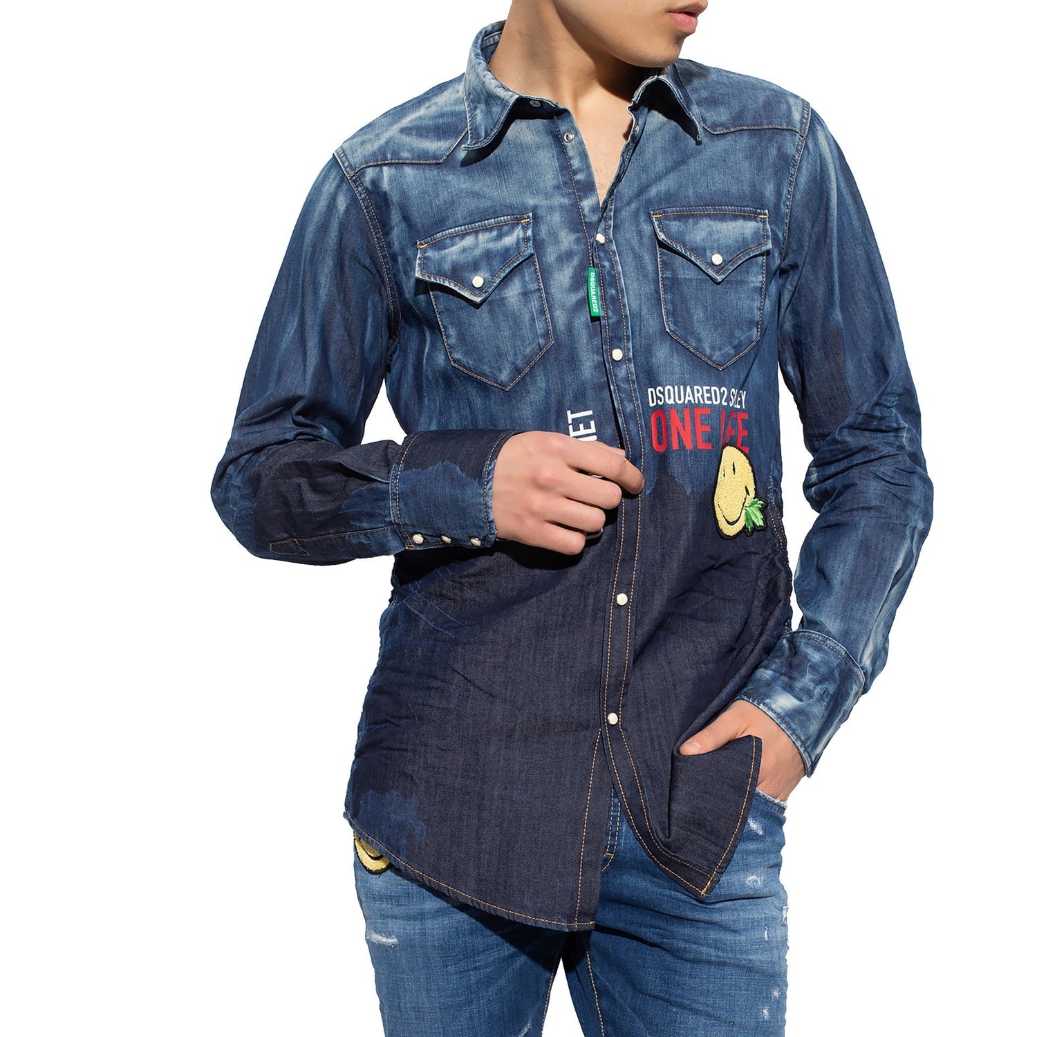 Dsquared2 X Smiley Denim Shirt Men by Luosophy