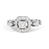 14K White Gold Diamond 3/4 Cttw Diamond Halo Style and Woven Shank Engagement Ring (G-H Color, VS2-SI1 Clarity) - Size 7 by Bids.com