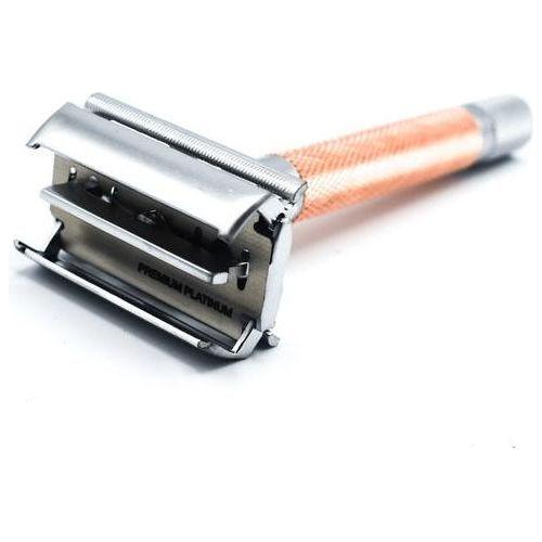 Parker 74R RG Rose Gold &amp; Satin Chrome Heavyweight Butterfly Open Safety Razor - DestGlow