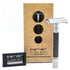 Parker 74R GR Graphite & Satin Chrome Heavyweight Butterfly Open Safety Razor by Pasteur Pharmacy