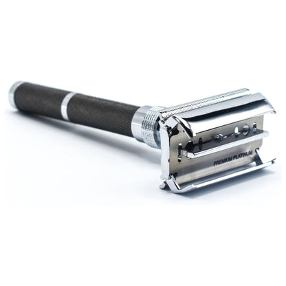 Parker 96R Long Handle Butterfly Safety Razor - Graphite by Pasteur Pharmacy