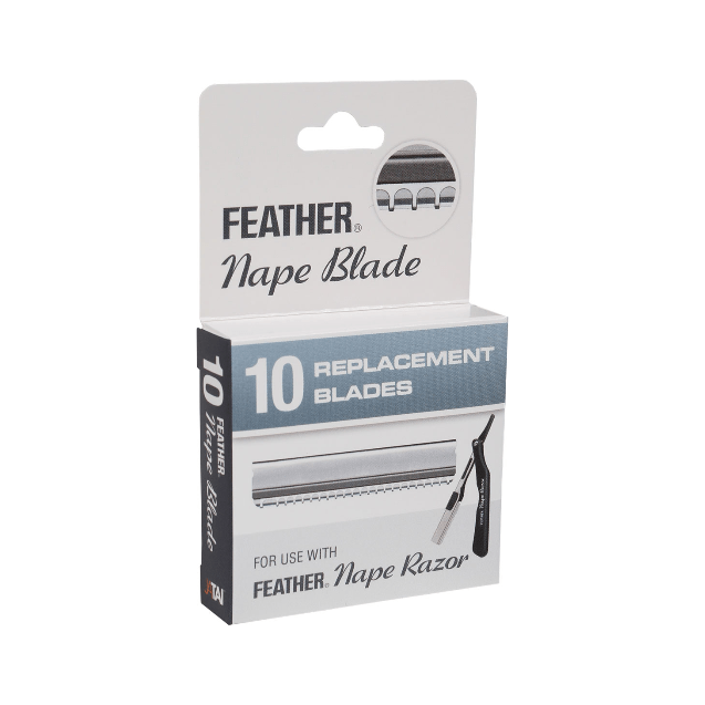 Feather Nape Stainless Steel Replacement Razor Blades 10 Total by Pasteur Pharmacy
