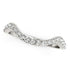 14k White Gold Modern Curved Style Pave Diamond Wedding Band (1/5 cttw) by Bids.com