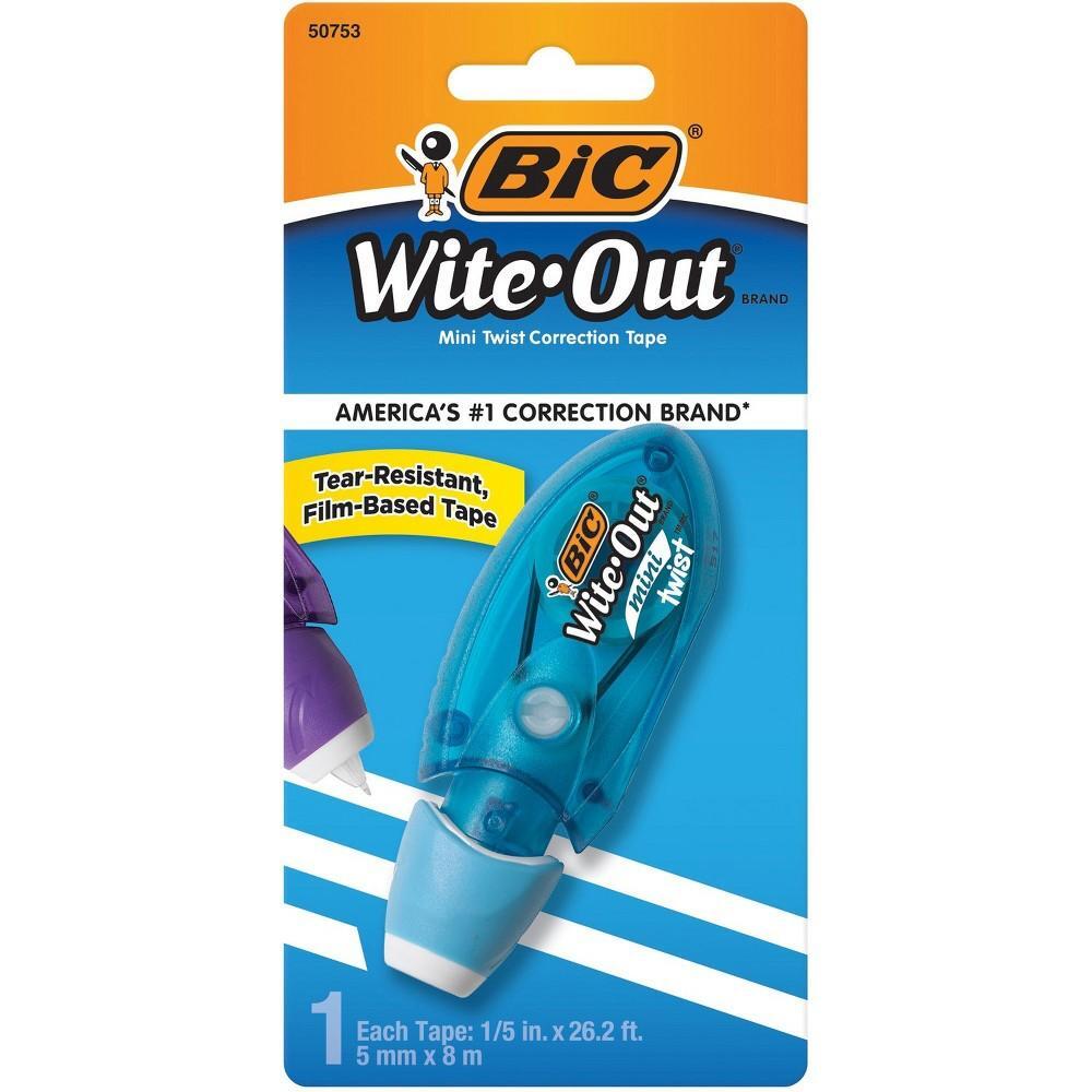 Wite-Out BIC Brand Mini Twist Correction Tape, White 