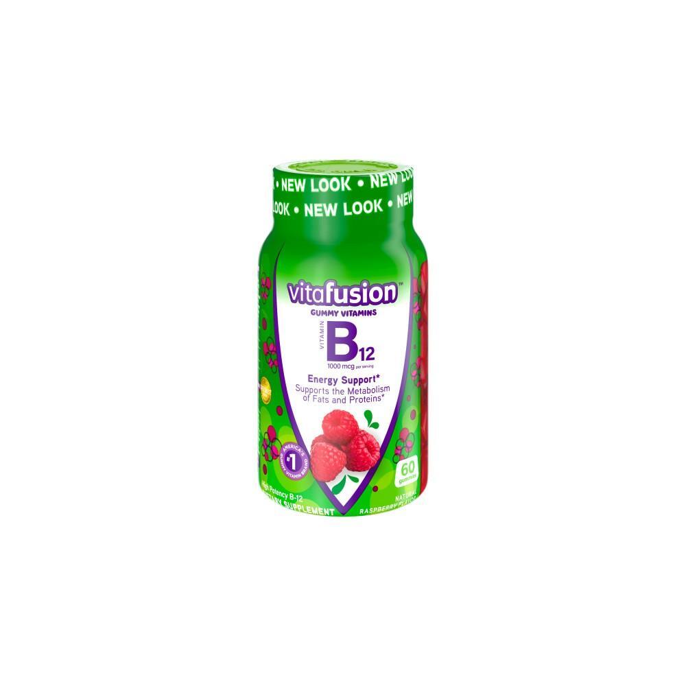 Vitafusion B-12 Energy Support Gummy Supplement Raspberry - 60ct by Pasteur Pharmacy