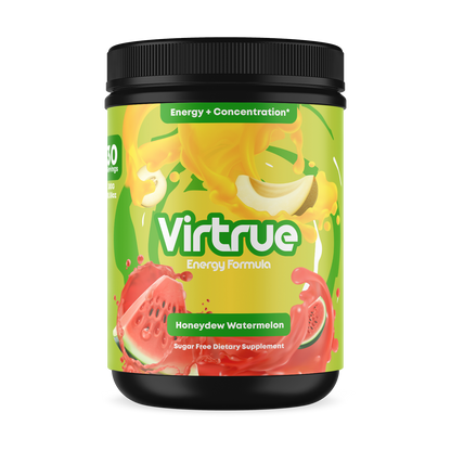 Watermelon Pre-Workout Energy Powder + Focus Boost &amp; Hydration | Sugar Free by Virtrue