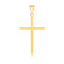 14k Yellow Gold Polished Flat Cross Pendant by Bids.com