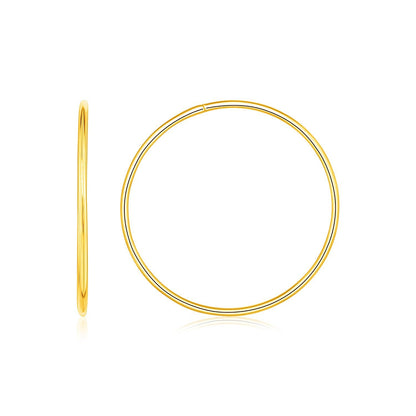 Endless Hoop Style Earrings in 14K Yellow Gold by Bids.com