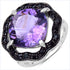 6.09 Carat Genuine Amethyst & Black Spinel .925 Sterling Silver Ring by Bids.com