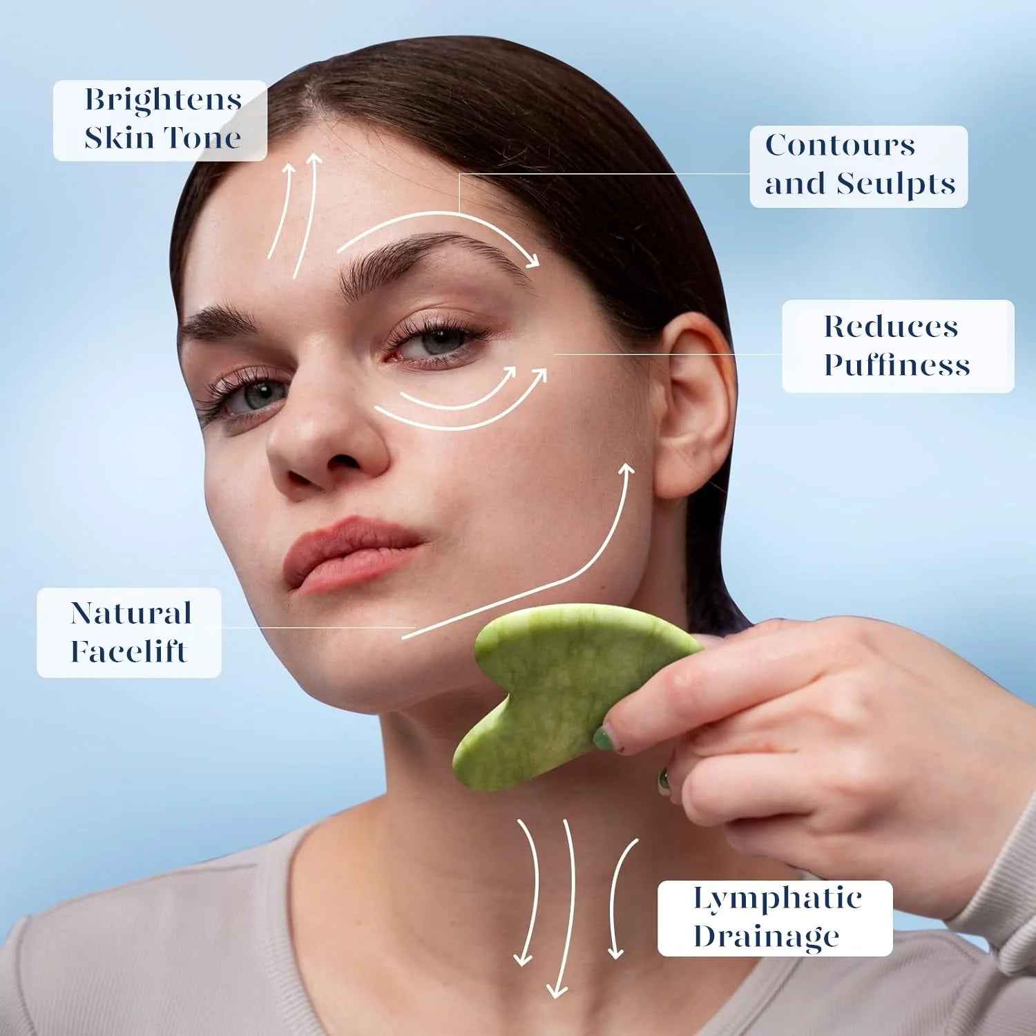 Ice Roller for Face &amp; Gua Sha, Ice Face Roller Massager Cryotherapy Reduces Puffiness, Pink