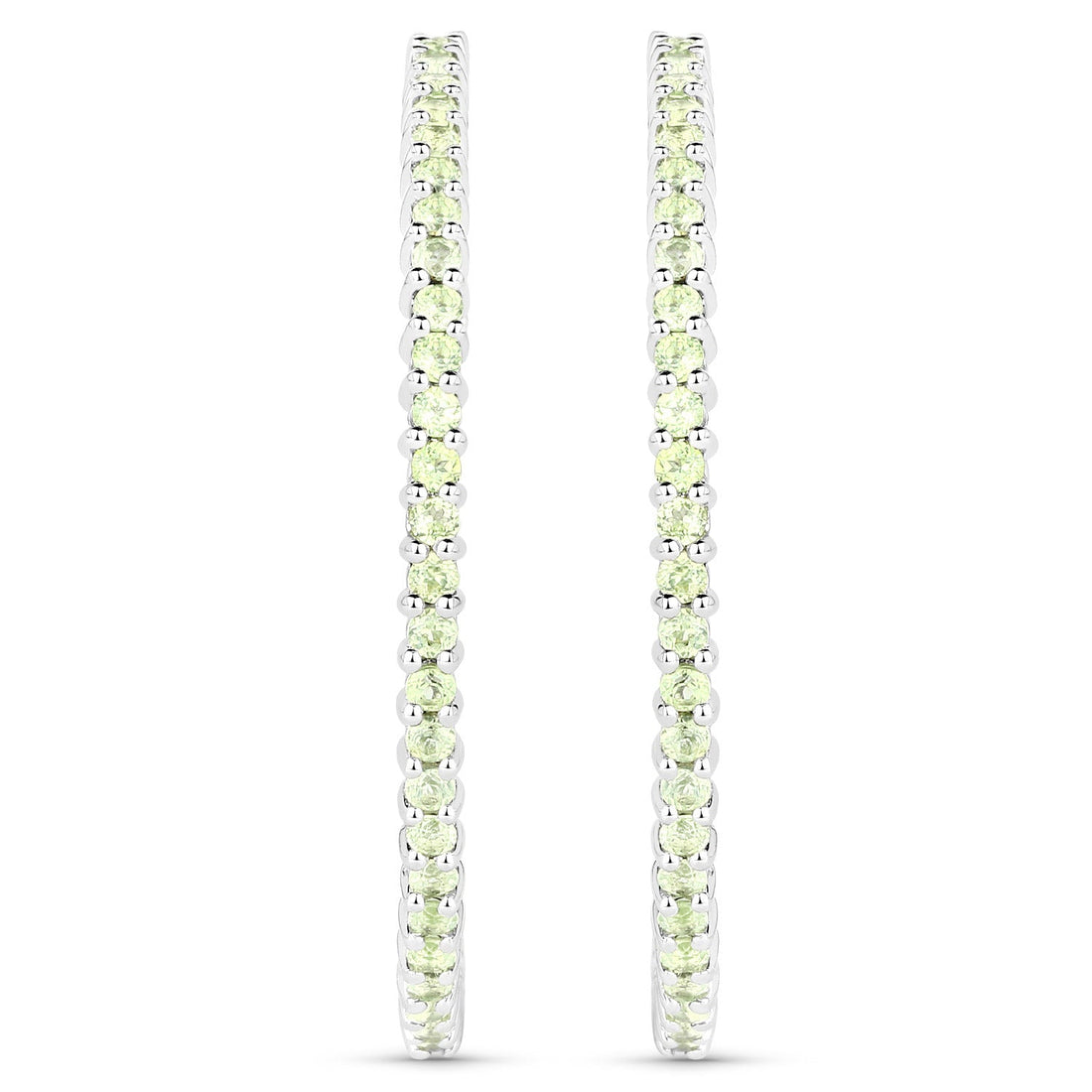 3.50 Carat Genuine Peridot .925 Sterling Silver Earrings by Bids.com