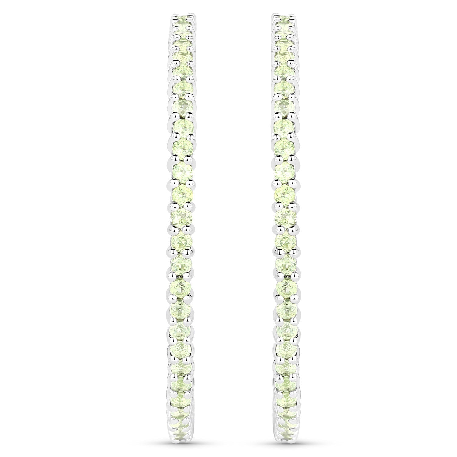 3.50 Carat Genuine Peridot .925 Sterling Silver Earrings by Bids.com
