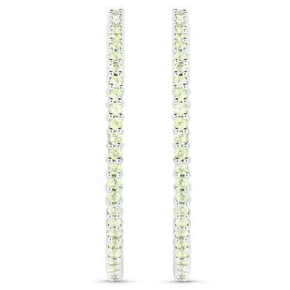 3.50 Carat Genuine Peridot .925 Sterling Silver Earrings by Bids.com