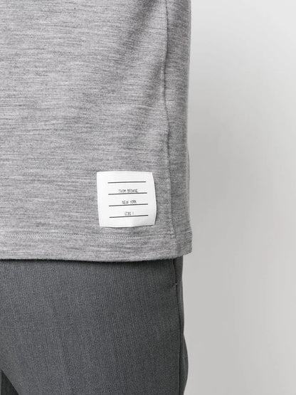 Thom Browne Men T-Shirt With Application by Luosophy