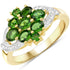 14K Yellow Gold Plated 1.26 Carat Genuine Chrome Diopside .925 Sterling Silver Ring  DestGlow
