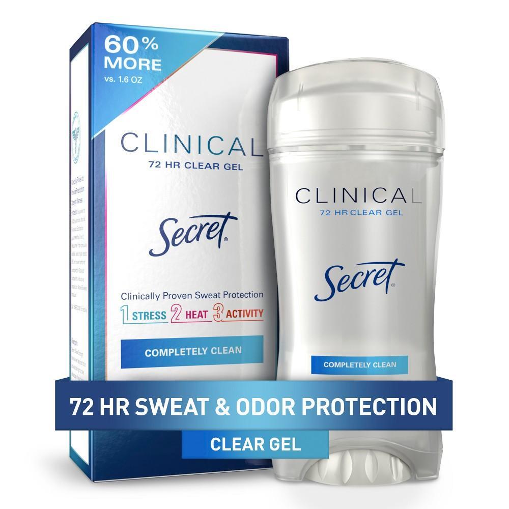 Secret Clinical Strength Clear Gel Antiperspirant And Deodorant For Women - Completely Clean - 2.6oz by Pasteur Pharmacy