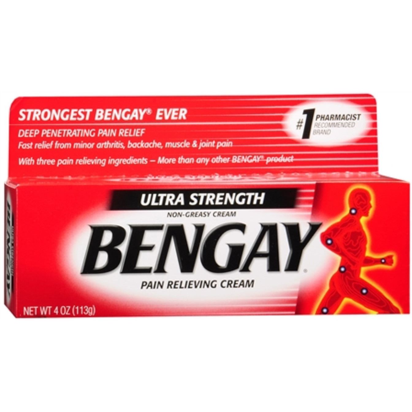 Bengay Ultra Strength Non-Greasy Topical Pain Relief Cream 4 Oz by Pasteur Pharmacy