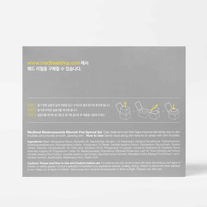 Madecassoside Toner Pads - with Centella Asiatica to Treat Blemishes and Improve Uneven Skin Tone - Vegan Gauze Fabric